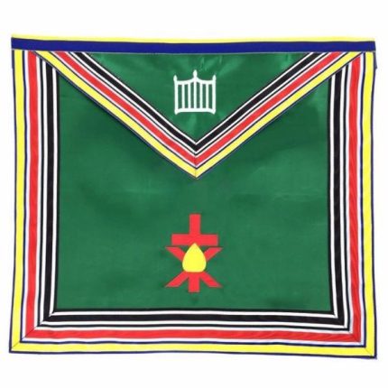 MEMBER ALLIED MASONIC DEGREES ENGLISH REGULATION APRON - GREEN & M (4)