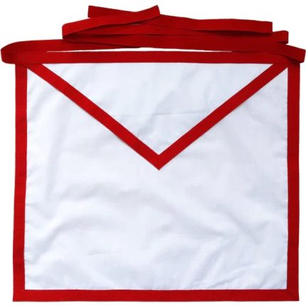 MEMBER ROYAL ARCH CHAPTER APRON - WHITE WITH THIN RED