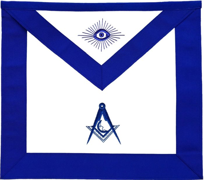 OFFICERS BLUE LODGE OFFICER APRON SET - BLUE RIBBON MACHINE EMBROIDERY (SET OF 19) (14)