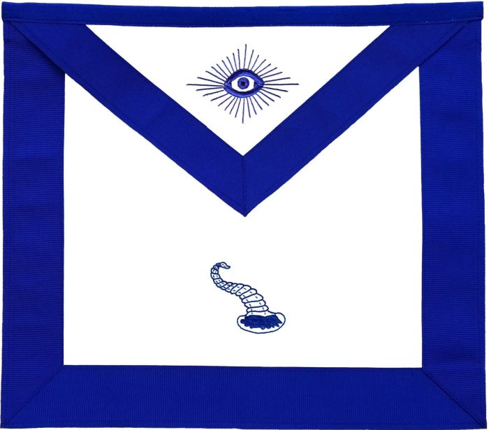 OFFICERS BLUE LODGE OFFICER APRON SET - BLUE RIBBON MACHINE EMBROIDERY (SET OF 19) (4)