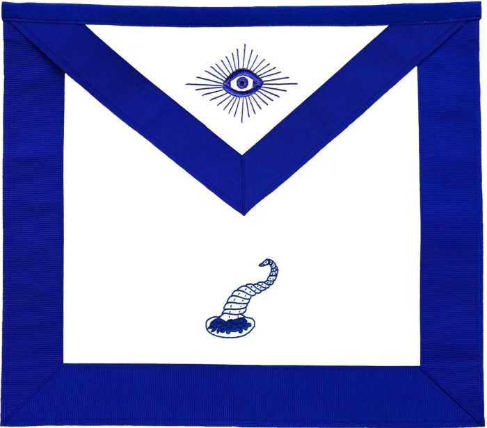 OFFICERS BLUE LODGE OFFICER APRON SET - BLUE RIBBON MACHINE EMBROIDERY (SET OF 19) (5)