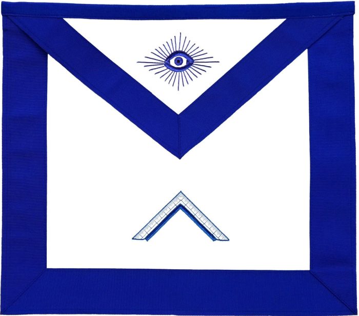 OFFICERS BLUE LODGE OFFICER APRON SET - BLUE RIBBON MACHINE EMBROIDERY (SET OF 19) (6)