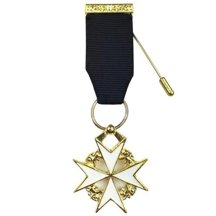 ORDER OF MALTA COMMANDERY BREAST JEWEL - GOLD PLATED