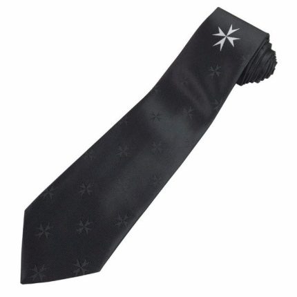 ORDER OF MALTA COMMANDERY NECKTIE - BLACK (3)