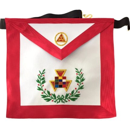 PAST HIGH PRIEST ROYAL ARCH CHAPTER APRON - RED HAND EMBROIDERED (1)