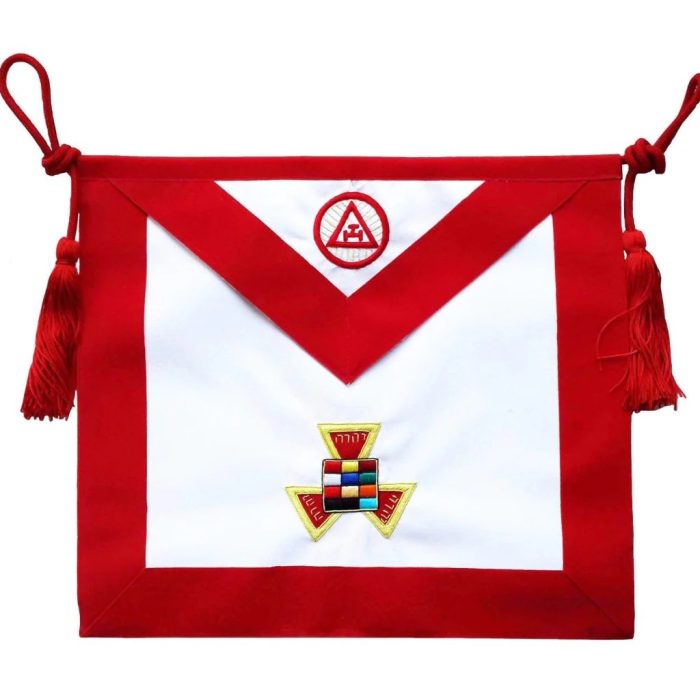 PAST HIGH PRIEST ROYAL ARCH CHAPTER APRON - RED VELVET (2)