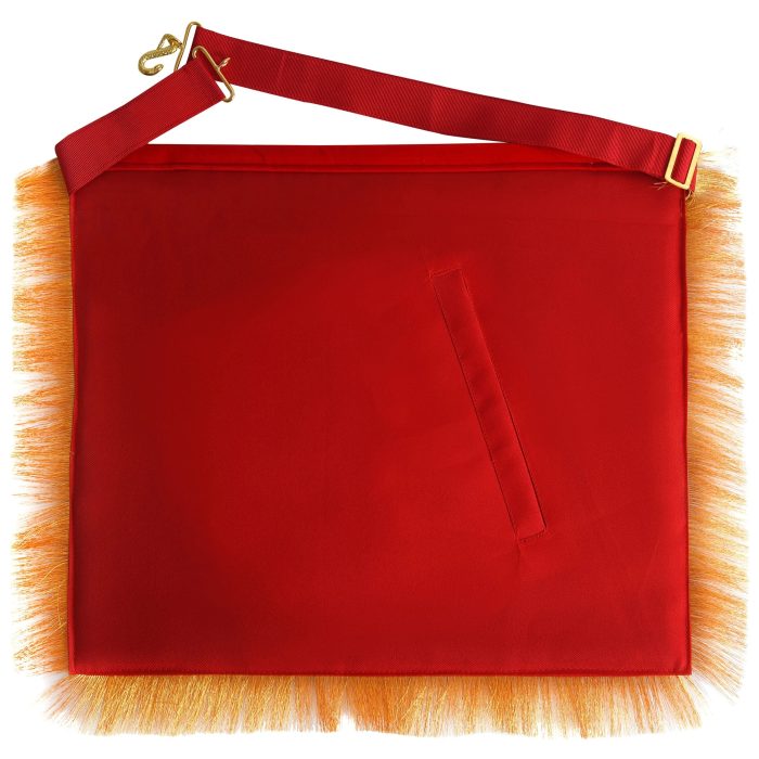 PAST HIGH PRIEST ROYAL ARCH CHAPTER APRON - RED VELVET WITH FRINGE TASSELS (4)