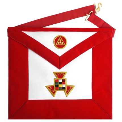 PAST HIGH PRIEST ROYAL ARCH CHAPTER APRON - RED VELVET WITH GOLD EMBROIDERY (5)