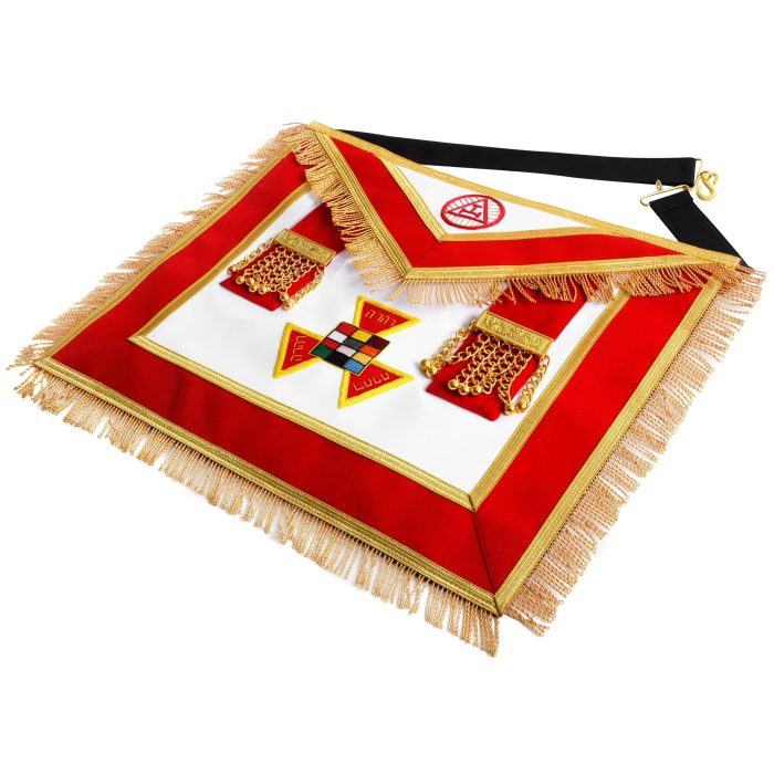 PAST HIGH PRIEST ROYAL ARCH CHAPTER APRON - RED VELVET WITH SIDE TABS (6)