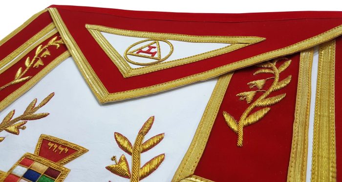 PAST HIGH PRIEST ROYAL ARCH CHAPTER APRON - RED WITH GOLD BRAID (3)