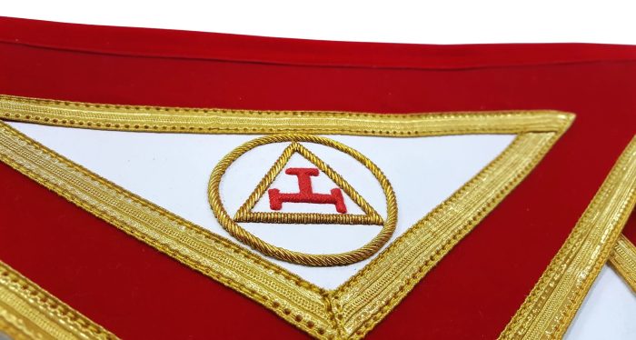 PAST HIGH PRIEST ROYAL ARCH CHAPTER APRON - RED WITH GOLD BRAID (4)