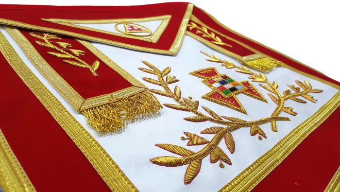 PAST HIGH PRIEST ROYAL ARCH CHAPTER APRON - RED WITH GOLD BRAID (5)