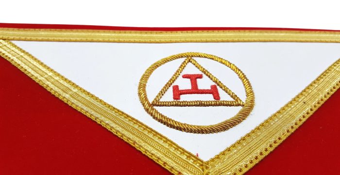 PAST HIGH PRIEST ROYAL ARCH CHAPTER APRON - RED WITH GOLD EMBROIDERY (4)