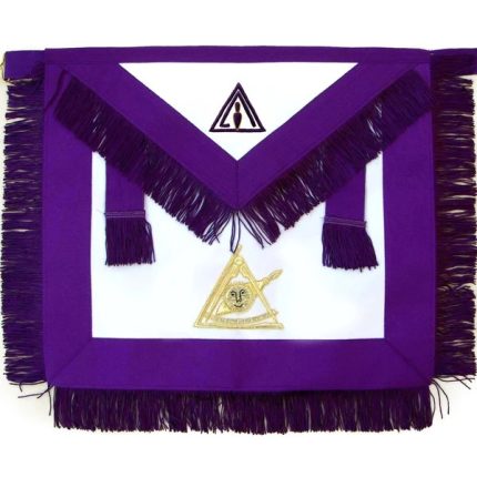 PAST ILLUSTRIOUS MASTER COUNCIL APRON - PURPLE HAND EMBROIDERY