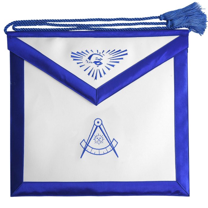 PAST MASTER BLUE LODGE APRON - BLUE TASSELS (2)