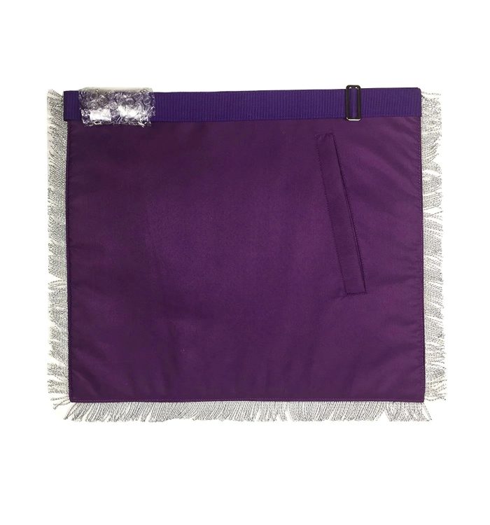 PAST MASTER BLUE LODGE APRON - ROYAL PURPLE VELVET HAND EMBROIDERY (3)