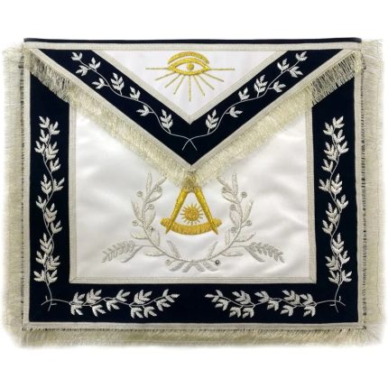 PAST MASTER BLUE LODGE CALIFORNIA REGULATION APRON - DARK BLUE VELVET (2)