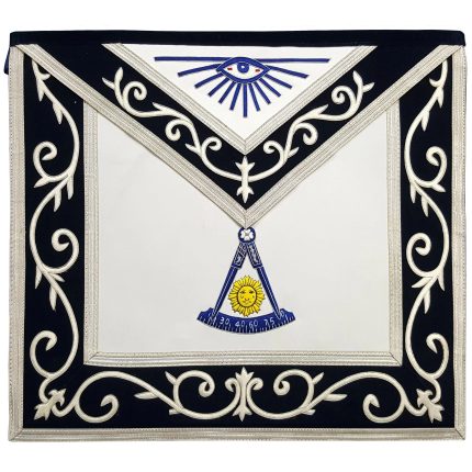 PAST MASTER BLUE LODGE CALIFORNIA REGULATION APRON - SILK THREADED (1)