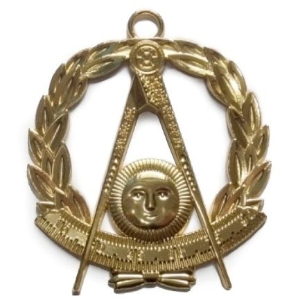 PAST MASTER BLUE LODGE COLLAR JEWEL - GOLD METAL