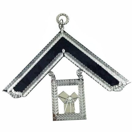 PAST MASTER BLUE LODGE COLLAR JEWEL - SILVER METAL