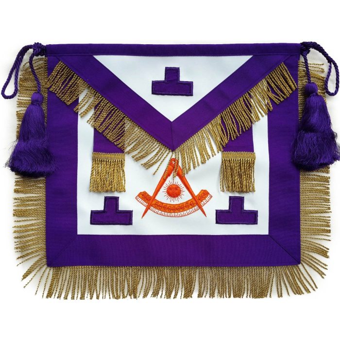 PAST MASTER BLUE LODGE NEW JERSEY REGULATION APRON - INDIGO