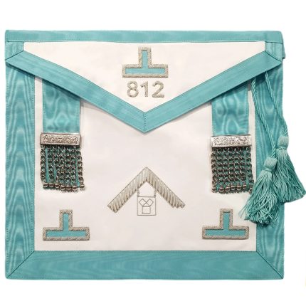 PAST MASTER BLUE LODGE PENNSYLVANIA REGULATION APRON - SKY BLUE HAND EMBROIDERY (1)