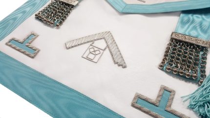 PAST MASTER BLUE LODGE PENNSYLVANIA REGULATION APRON - SKY BLUE HAND EMBROIDERY (2)