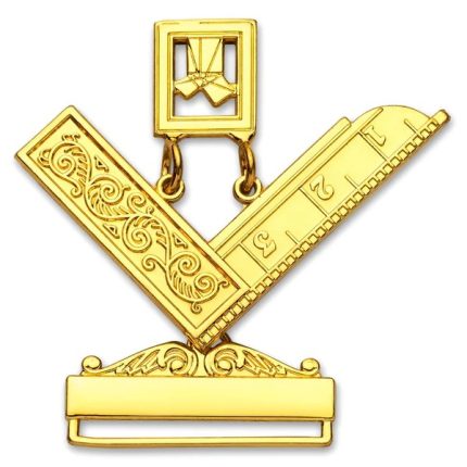 PAST MASTER CRAFT ENGLISH REGULATION COLLAR JEWEL - EUCLID’S 47TH PROBLEM