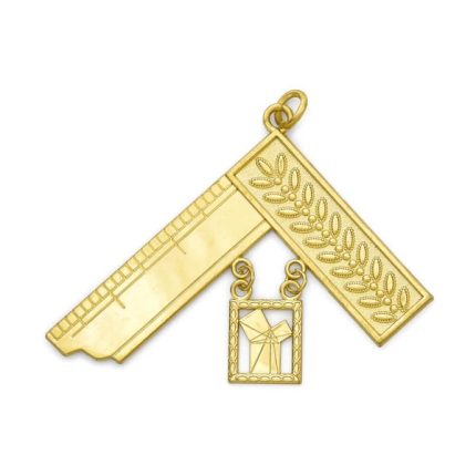 PAST MASTER CRAFT ENGLISH REGULATION COLLAR JEWEL - GOLD COATED EUCLID’S 47TH PROBL