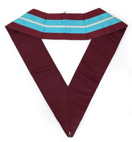 PAST MASTER MARK COLLAR - SKY BLUE & MAROON MOIRE (2)