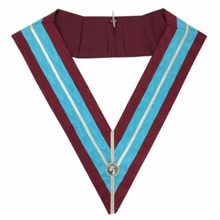 PAST MASTER MARK COLLAR - SKY BLUE & MAROON MOIRE (3)