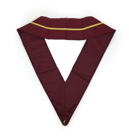 PAST PRINCIPAL ROYAL ARCH CHAPTER COLLAR - WIDE MAROON & GOLD (2)