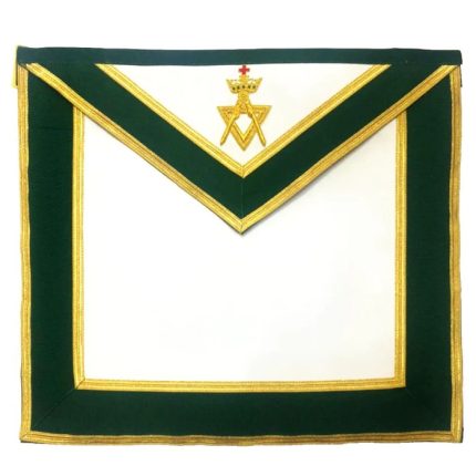 PAST SOVEREIGN MASTER ALLIED MASONIC DEGREES APRON - GREEN VELVET (3)