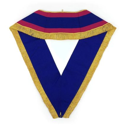 PROVINCIAL MARK COLLAR - PINK & BLUE WITH GOLD FRINGE (3)