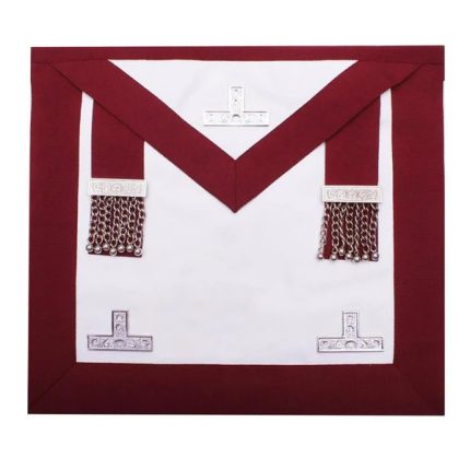 PROVINCIAL STEWARD CRAFT ENGLISH REGULATION APRON - MAROON SILVER (1)