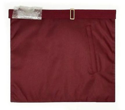 PROVINCIAL STEWARD CRAFT ENGLISH REGULATION APRON - MAROON SILVER (2)