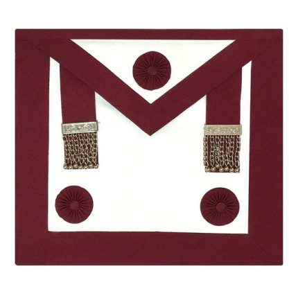 PROVINCIAL STEWARD CRAFT ENGLISH REGULATION APRON - WHITE & MAROON (3)