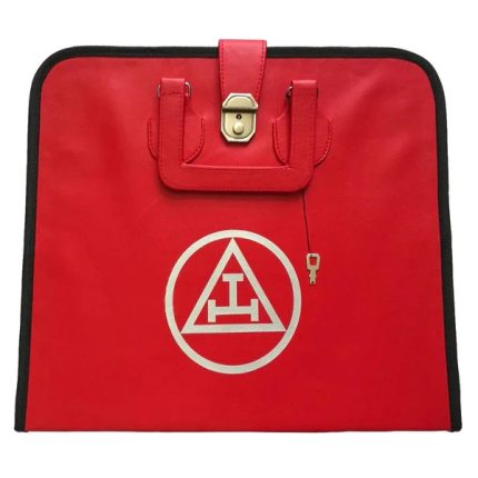 ROYAL ARCH CHAPTER APRON CASE - RED IMITATION LEATHER MM, WM, PROVINCIAL (4)