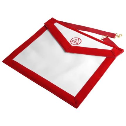 ROYAL ARCH CHAPTER APRON - RED WITH TRIPLE TAU INSIGNIA (6)