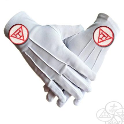 ROYAL ARCH CHAPTER GLOVE - RED TRIPLE TAU (1)