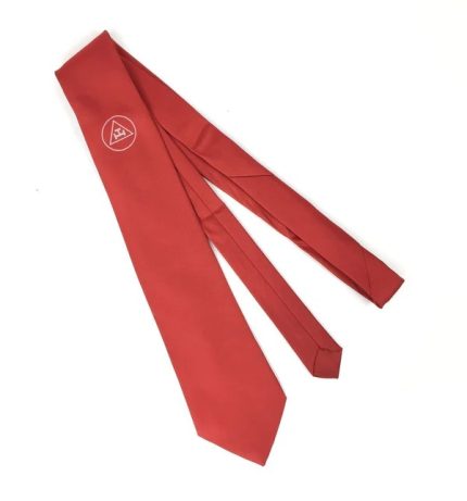 ROYAL ARCH CHAPTER NECKTIE - RED MACHINE EMBROIDERY (1)