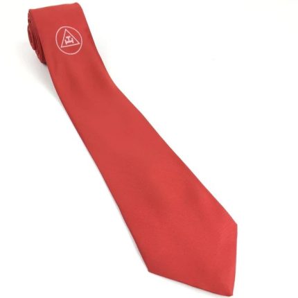 ROYAL ARCH CHAPTER NECKTIE - RED MACHINE EMBROIDERY (4)