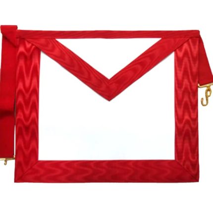 SCOTTISH RITE APRON - WHITE & RED MOIRE RIBBON (2)