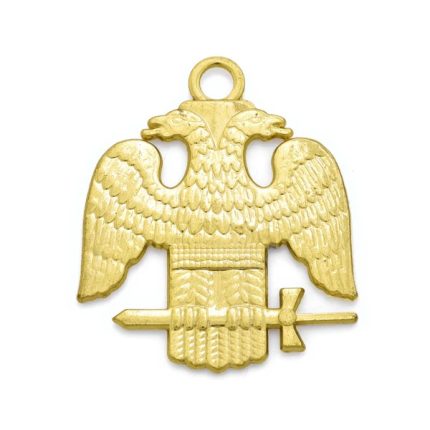 SCOTTISH RITE COLLAR JEWEL - WINGS DOWN GOLD PLATED (1)