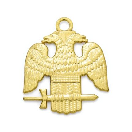 SCOTTISH RITE COLLAR JEWEL - WINGS DOWN GOLD PLATED (2)