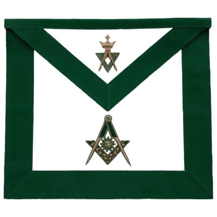 SENIOR DEACON ALLIED MASONIC DEGREES APRON - GREEN VELVET