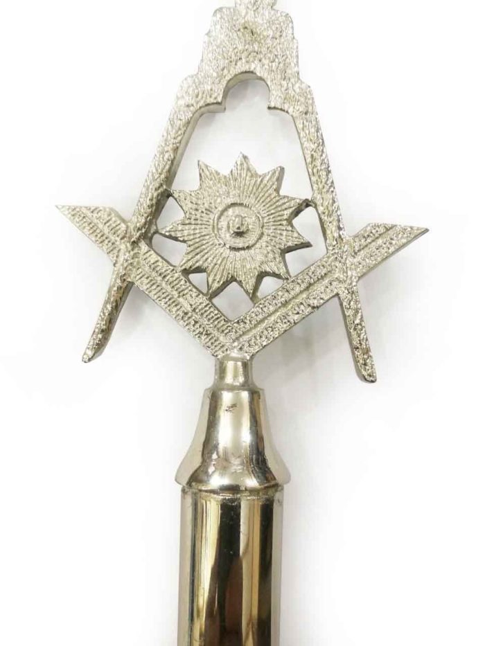 SENIOR DEACON BLUE LODGE ROD TOP - SILVER OR GOLD (2)