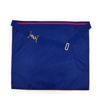 SENIOR DEACON MARK ENGLISH REGULATION APRON - BLUE & PINK WITH GOLD HERMES EMBLEM (4)