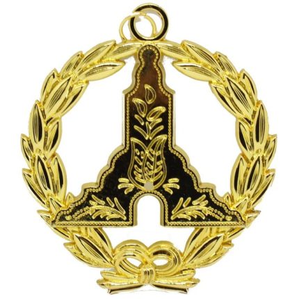 SENIOR GRAND WARDEN BLUE LODGE OFFICER COLLAR JEWEL - GOLD METAL