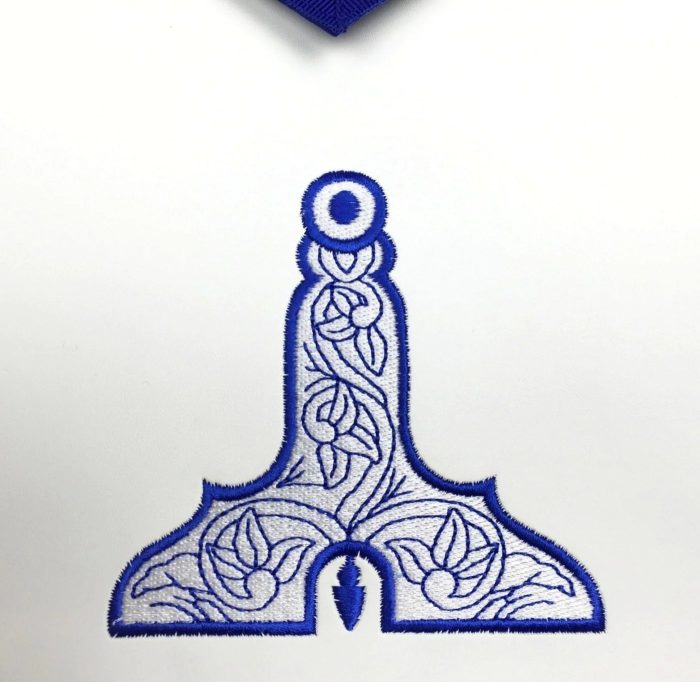 SENIOR WARDEN BLUE LODGE OFFICER APRON - ROYAL BLUE (4)